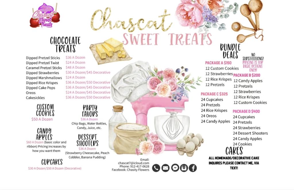 Chascat Sweet Treats Price List